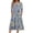 Blue, variant on Floral Dresses for Women V-Neck 3/4 Sleeve A-Line Midi Dress Spring Casual Easter Beach Vacation Sundress with Pockets