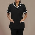 thumbnail image 6 of Hvyesh Womens Scrubs Tops 2025 Short Sleeve V Neck Tunic Nursing Working Uniform Slim Fit Button Downs Scrubs Tops, 6 of 6