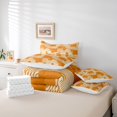 thumbnail image 6 of Feelyou Modern Cycle Square Twin Bedding Sets 7-Piece for Teen, Chic Patchwork Stripes Bedding Comforter Set, Orange Line Abstract Ombre Reversible Sheet Sets, Super Cozy Room Decor, 6 of 8