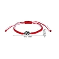 thumbnail image 2 of OULII 4 Pcs Bracelets de Sport de Soccer Tissés Rouges Réglables en Tissu avec Design Tressé Unique, 2 of 8
