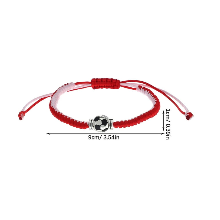 WORGEOUS Pcs Woven Cord Bracelets Adjustable Baseball Rope