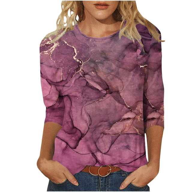 Pompotops T-shirt à Manches Courtes Col Rond Mode Été pour Femmes Liquidation