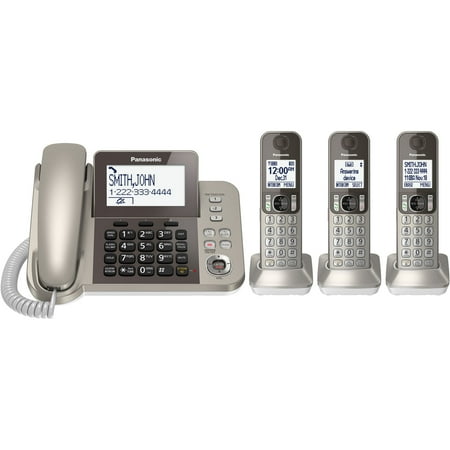Home Phone System - Panasonic KXTGF353N Dect 3-Handset Landline Telephone
