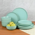 thumbnail image 4 of Mainstays Alessandra Mint 12-Piece Stoneware Dinnerware Set, 4 of 12