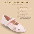 thumbnail image 4 of bebe Toddler Girls' Ballet Shoes – Shimmer Ballet Flats with Charms, Dressy Toddler Ballet Shoes, Ballet Shoes for Girls, 4 of 8