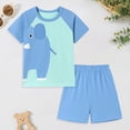 thumbnail image 2 of Xudanell Baby Outfits Boy 5t Boys Clothes Color Block Pastel Graphic Leisure Print Home Baby Shorts Set, 2 of 9