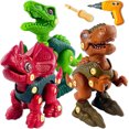 thumbnail image 1 of Juguete de construcción HUOGUO Take Apart Dinosaur con taladro eléctrico, 1 of 1