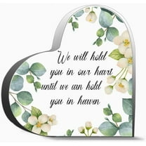Sympathy Memorial Gifts For Loss Of Loved One Loss Of Father Mother Sympathy Gifts Bereavement Condolences Heart Acrylic Decoration Gift For Couple Parent Women Mom Husband Wife,4x4 inch