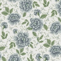 Laura Ashley Pickworth Posy Pale Seaspray Blue Wallpaper