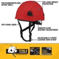 thumbnail image 2 of Casco de seguridad DEWALT DPG22 Rojo Tipo II Clase E Ratcheting, 2 of 6