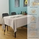 Tissus de Table Rectangle Grande Nappe Beige Couverture Tissu Imperméable Faux Lin 140x180cm – image 4 sur 5