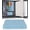 Blue, variant on Wonderpool Travel Zippered Portfolio 3 Ring Binder A4 Padfolio Document Case with Removable Clipboard Legal Pad Holder, Business Office School Organizer for Men and Women (Gray)