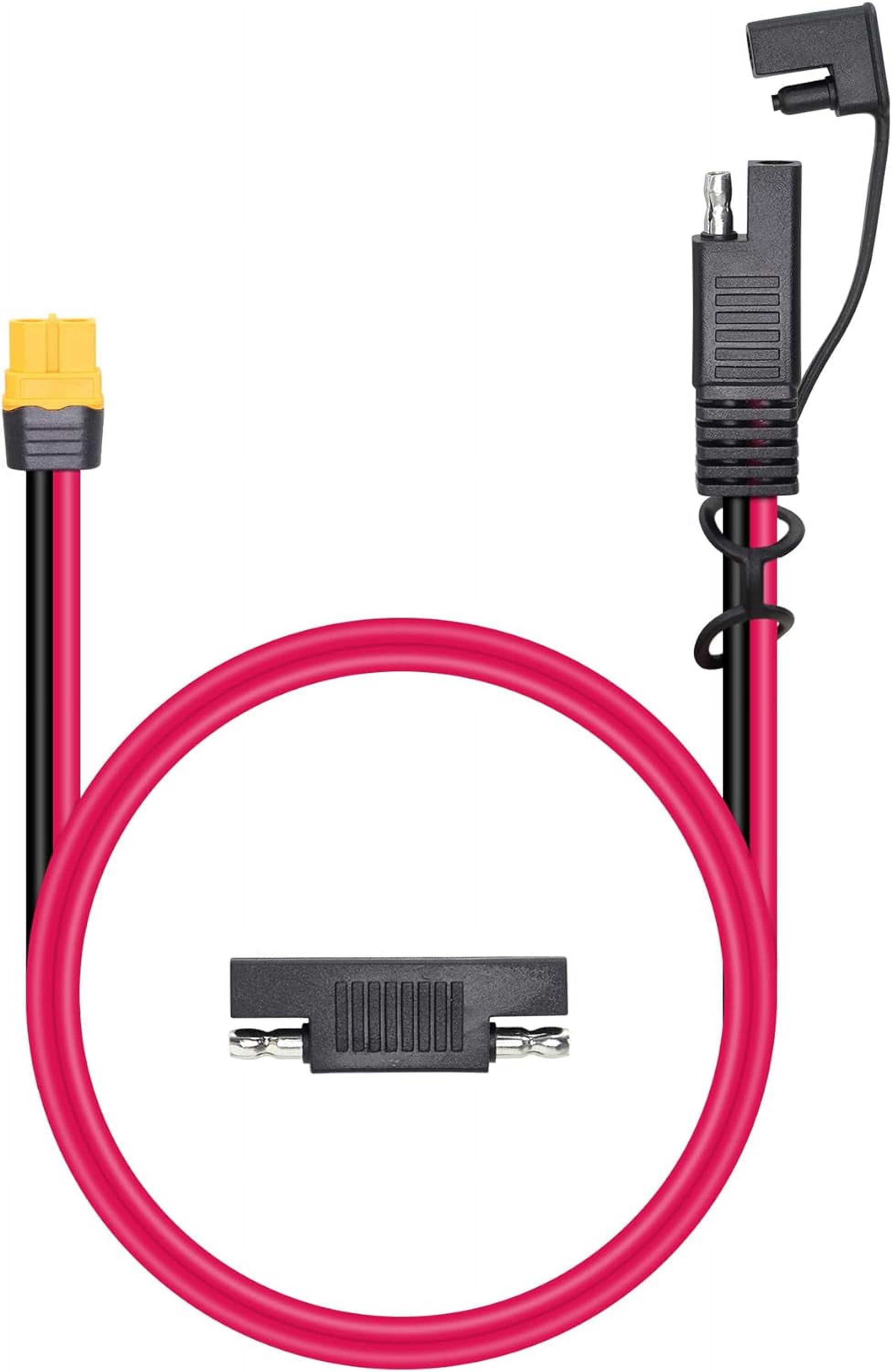SAE Connector to XT60 Adapter Connector Extension Cable (for Solar Panel and Portable Power Station)