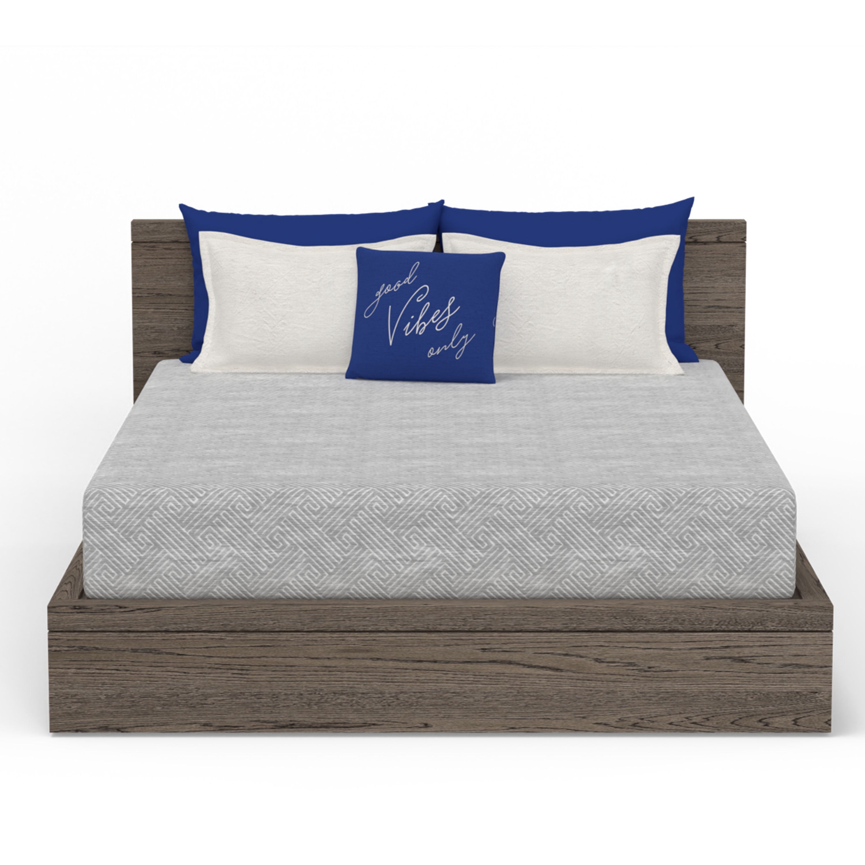 Vibe Heather Grey 8” Gel Memory Foam Medium-Firm Mattress in a Box, Full