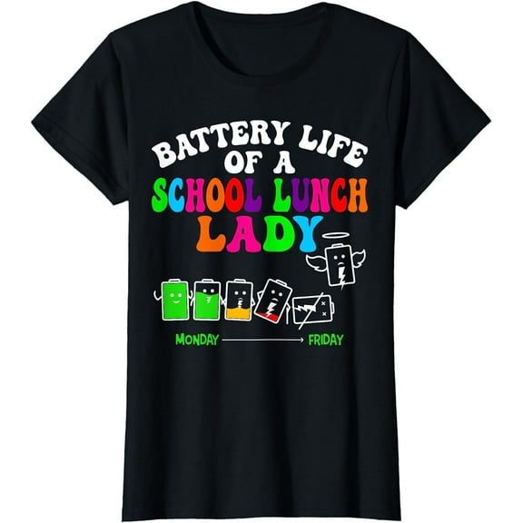 Lunch Lady Battery Cafeteria Food Preparation Assistant T-Shirt