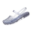 thumbnail image 2 of Jelly Sandals for Women, Stylish Transparent Jelly Shoes Comfortable Breathable Mesh Closed Toe Slip on Beach Slides, 39, 2 of 8