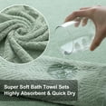 thumbnail image 6 of Green Essen 4 Pack Oversized Bath Towel Sets 35"x 70"Highly Absorbent Quick Dry Bath Sheets 600 GSM Extra Large Bath Towels Clearance Soft Shower Towels for Bathroom Spa Hotel Gym Pet(Green), 6 of 9