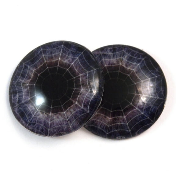 Spiderweb Dark Purple Halloween Decor Glass Eyes