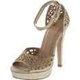 thumbnail image 2 of Delicious Womens Cadence Metallic High Heel Rhinestone Dress Party Shoes, 2 of 4