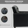 thumbnail image 2 of UIXE Faux Leather Accent Chairs Set of 2, Comfy Club Chair Upholstered Armchair for Living Room, Button Tufted Arm Chair, Black, 2 of 6