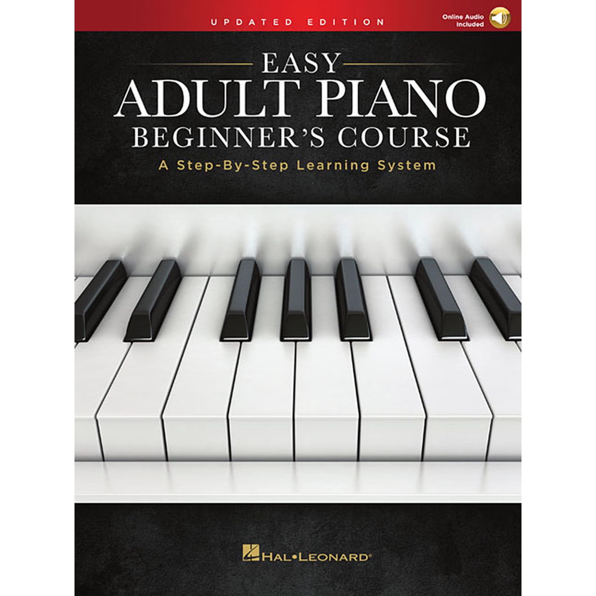 Easy Adult Piano Beginner's Course Book with Online Audio a Step-By-Step Piano Keyboard Instruction Method with Reusable, (Paperback)