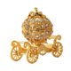 thumbnail image 1 of Adorno de carruaje de calabaza, joyero con bisagras esmaltado, accesorio fotográfico artesanal pintado a mano, soporte de joyería para la entrada del Oro, 1 of 9