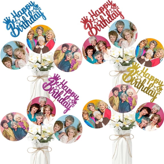 Party Centerpieces Golden Girl Decoration Table Toppers Photo Props Booth Center Piece Decor Birthday Party Supplies