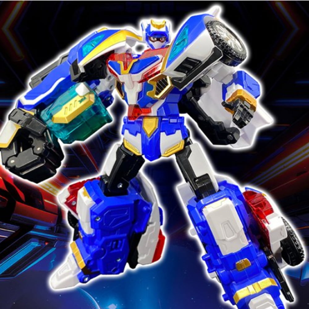 Metal Cardbot S BluecopS Transforming Police Car Robot Toy with Card and Shield