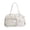White (send crossbody belt rolled plate), variant on Japanese School Style Ita Tote Bag with Clear Display Window for Women and Girls, Large Capacity Commuter Student Shoulder Crossbody Purse with Multi-Pockets and Zipper Closure in Black White Purple