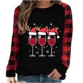 thumbnail image 2 of FDGIU Women's Christmas Long Sleeve T-Shirt - Lightweight Christmas Tree Graphic Top, Snowflake Sequined Blouse, Xmas Vacation Casual Sweatshirt, 2 of 4