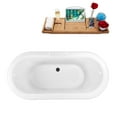 thumbnail image 6 of 59" Streamline N1120BL-BL Clawfoot Tub and Tray With External Drain, 6 of 13
