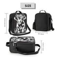 thumbnail image 2 of Disketp Floral Cow Silhouette Bolsa Térmica Estampada para Almuerzo, Lonchera para Hombres y Mujeres Adultos, 2 of 7