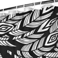 thumbnail image 3 of Black Boho Tribal Feathers Pattern Shower Curtain 36"x72" ,Bathroom Decorative Shower Curtains Set with 12 Hooks,Modern Waterproof Washable Shower Curtain, 3 of 6