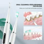 Flaremore Electric Teeth Cleaner,5-Mode Dental Scaler & Plaque Remover for Teeth,Tartar Remover,Tooth Cleaner with 2-in-1 Cleaning & Brushing,IPX6 Waterproof,USB Rechargeable