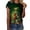 #0392-Multicolor, variant on Ailaofu Christmas Shirts for Women Christmas Tree Print Short Sleeve Tops Plus Size Xmas Blouses 2025 Festival Party Shirts