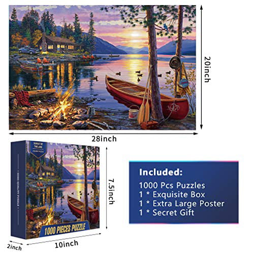 Suitable for Adults,Teenagers and Families Halloween Beautiful Sunset Adult Advanced Jigsaw Puzzles