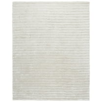 SAFAVIEH 3D Cory Solid Shag Area Rug, Pearl, 8' x 10'