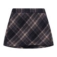 thumbnail image 3 of TiaoBug Kids Girls Plaid A-line Mini Skirts Tennis School Uniform Skorts Skater with Lining Shorts Dark Blue 11-12, 3 of 7