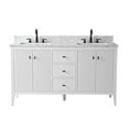thumbnail image 2 of Vanity Art 60" Bathroom Vanity with Sink, Freestanding Storage Cabinet with Engineered Marble Top, Flip Down Tray, Drawer, and Shelve, 2 of 8