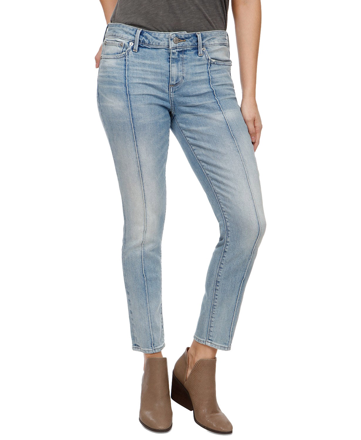 Lucky Brand - LUCKY BRAND Womens Blue Front Seamed Skinny Jeans Size: 8 ...