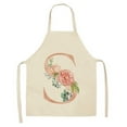 thumbnail image 1 of Apron Sleeve Linen Apron for Adults and Kids with English Letter Rose Series Fouling Design for Kitchen Use, 1 of 5