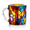 Painted Coffee Mug, variant on Decorative Book Stack Coffee Mug, 12.5×8.5×7.5cm Artistic Resin Coffee Cup, Colorful Painted Novelty Tea & Coffee Glass-Style Cup for Home Office Desk Decor & Daily Drinkware
