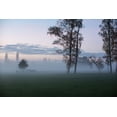 thumbnail image 2 of Carlier, Dick 14x11 Gold Ornate Wood Framed with Double Matting Museum Art Print Titled - Foggy Morning I, 2 of 4