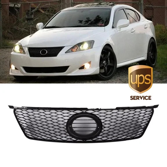For 2006-2008 Lexus IS250/IS350 Black Sport Mesh Front Hood Bumper Grill Grille