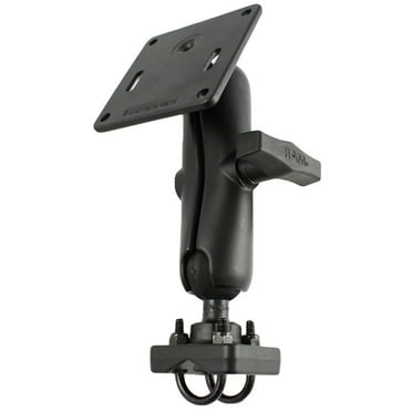 RAM-334-1U RAM Mounts Double U-Bolt Mount with 75x75mm VESA Plate for .75" - 1" Rails
