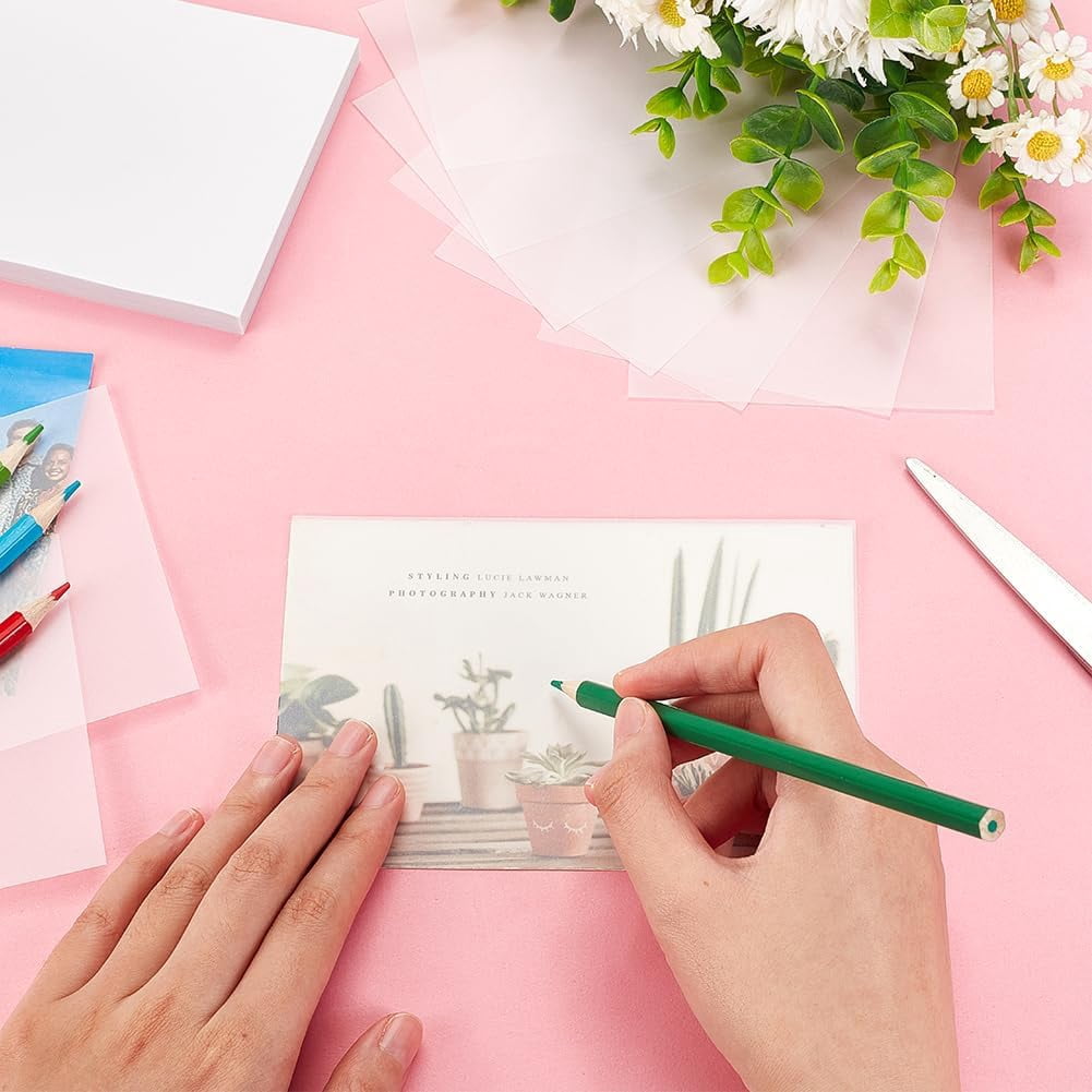 400 Sheets Vellum Paper for Wedding Save 4x5.9 Inch Artists Tracing Paper White Trace Papers Vellum Paper Large Size Sulphite Paper for Sketching Tracing Drawing Animation White