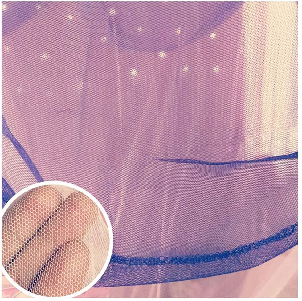 CAILDANL Mosquito Net Bed Canopy Curtains Princess Butterfly Reading Canopies for Girls Kids Single Twin Full Queen Size Beds, Pink and Purple