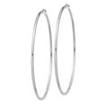 thumbnail image 2 of Primal Silver Sterling Silver Rhodium-plated 2mm Hoop Earrings, 2 of 4