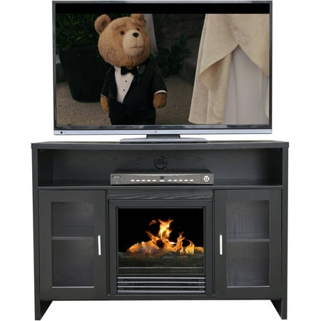 Décor Flame Hudson 42" Media Fireplace, for TVs up to 50", Black