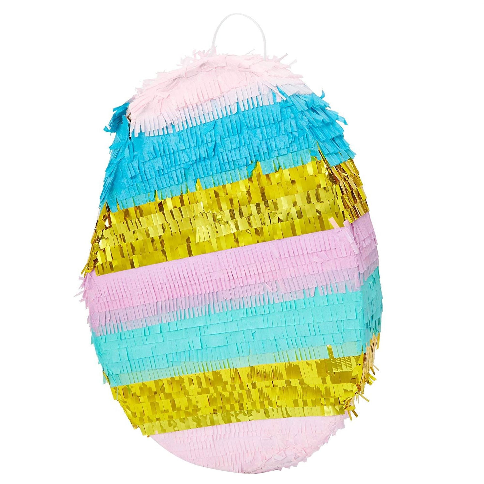 Easter Egg Pinata (17 x 12.1 inch) in Pastel Colors for Kids, Parties